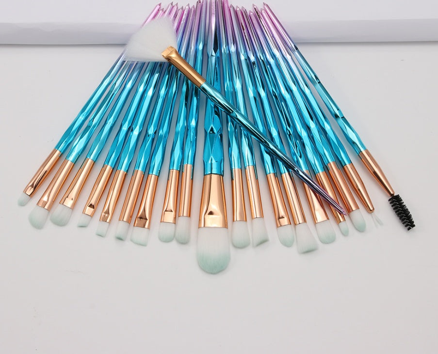 Colorful diamond handle makeup brush