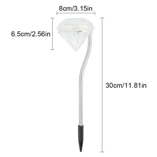 Solar Diamond Garden Stake Lights