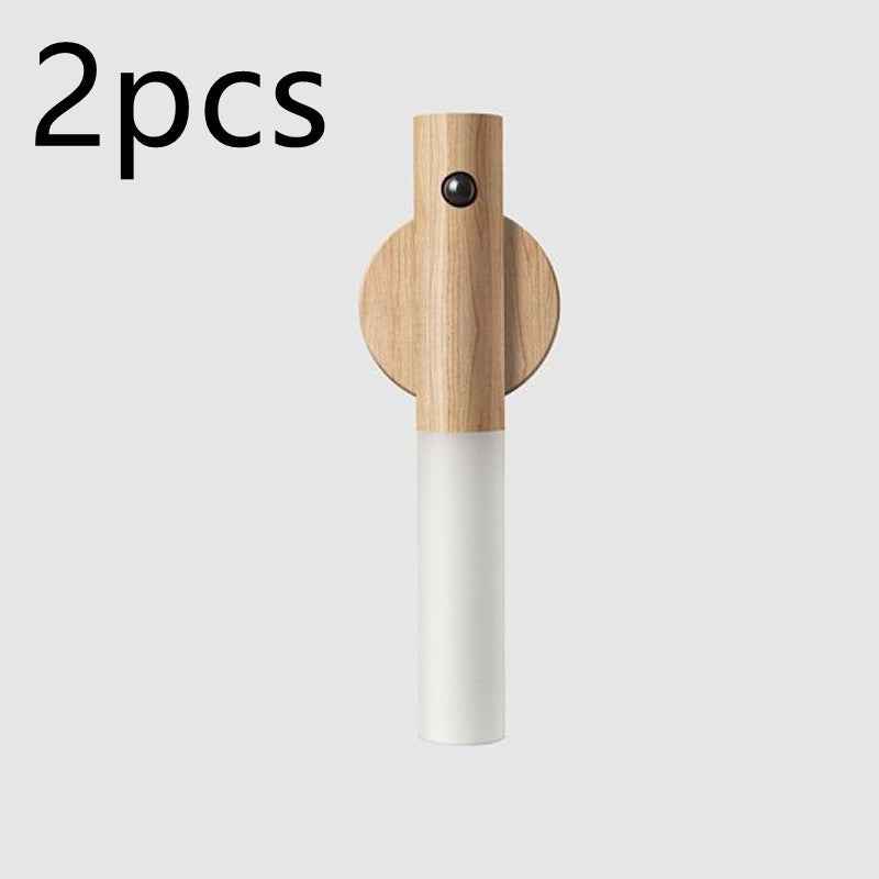 Auto LED USB Magnetic Wood Wireless Night Light - Blixsy