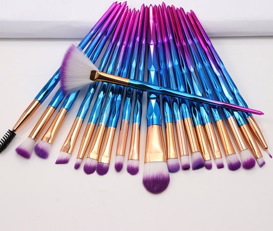 Colorful diamond handle makeup brush