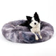 Fluffy calming donut pet bed