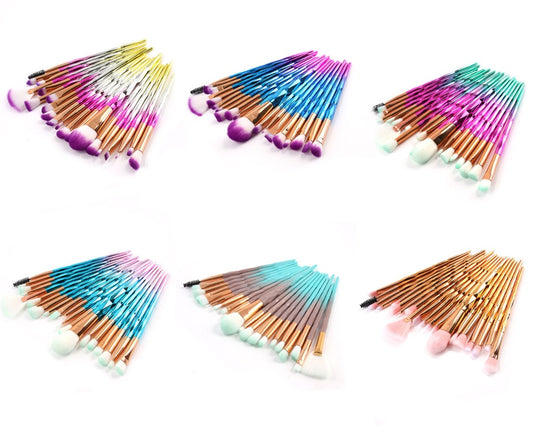 Colorful diamond handle makeup brush