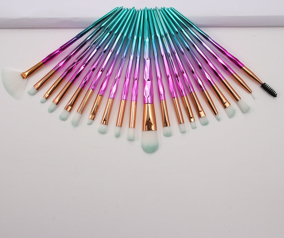Colorful diamond handle makeup brush
