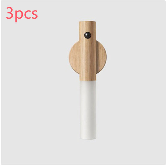 Auto LED USB Magnetic Wood Wireless Night Light - Blixsy