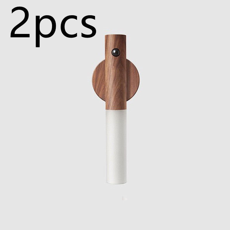 Auto LED USB Magnetic Wood Wireless Night Light - Blixsy