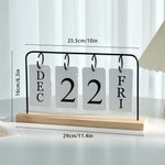 2025 Creative Flip Hanging Wooden Desk Calendar