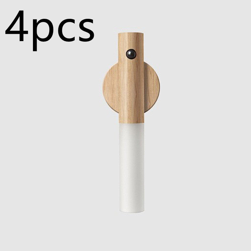 Auto LED USB Magnetic Wood Wireless Night Light - Blixsy