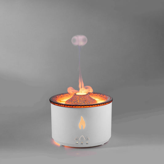 New Creative Ultrasonic Essential Oil Humidifier Volcano Aromatherapy Machine Spray Jellyfish Air Flame Humidifier Diffuser